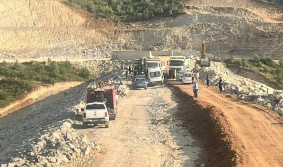 Adana'da imali süren gölet inşaatında meydana gelen göçükte 1 personel