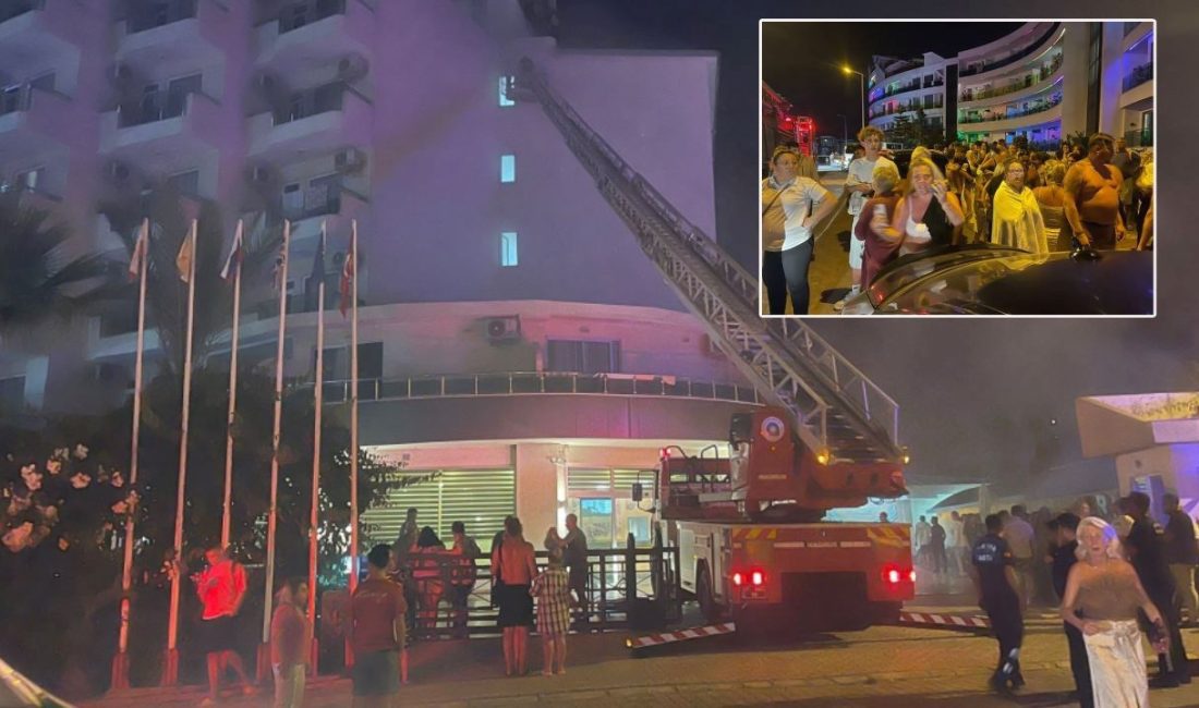 Alanya'da bir otelin eksi 1'inci katında yangın çıktı. Oteli duman