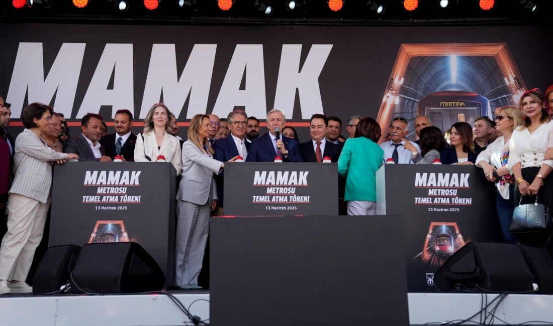 Ankara'da Mamak Metrosu uzatılıyor. Projenin temeli bugün atıldı. Ankara Büyükşehir