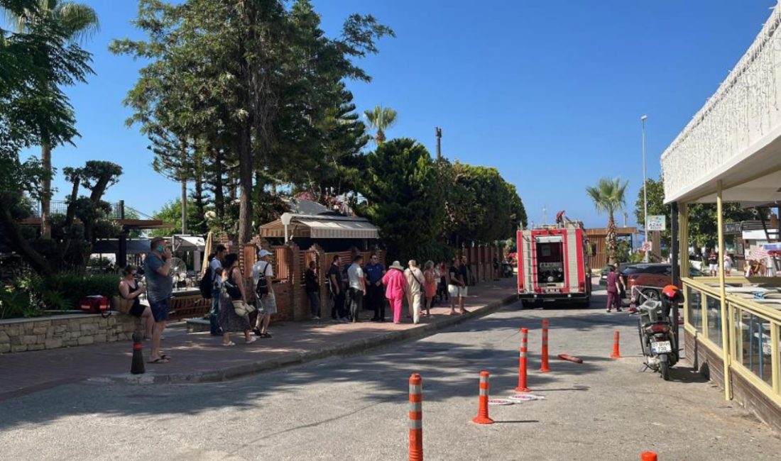 Alanya ilçesinde otelin kazan dairesinde çıkan yangın kısa müddetli paniğe