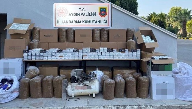 Aydın'da jandarma grupları kaçak sigara operasyonu düzenlendi. Operasyonda bir milyondan fazla
