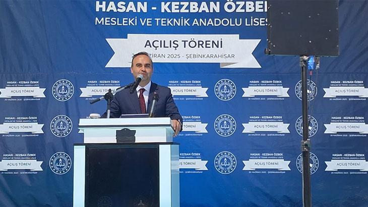Sanayi ve Teknoloji Bakanı Mehmet Fatih Kacır, "Bu yıl sonuna