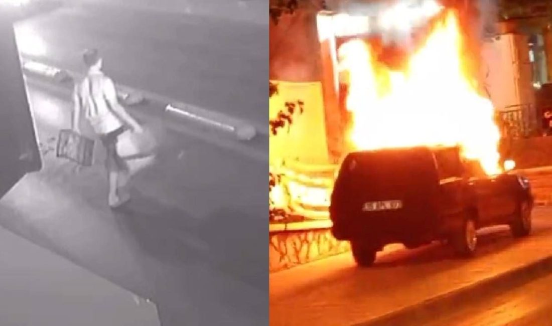 Aydın'da arabası yanan bayan, boşanmak istediği eşi B.S.'den şiddet gördüğünü