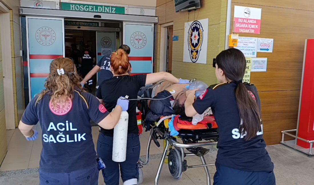 İnegöl ilçesinde tadilat yapılan fabrikanın çatısında çalışan 41 yaşındaki emekçi,