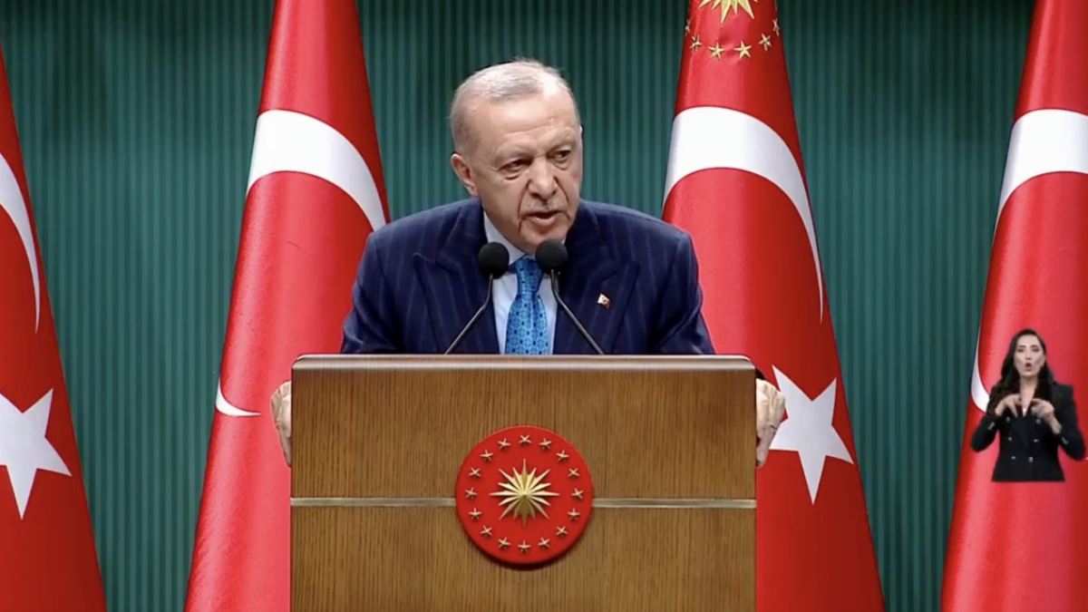 Cumhurbaşkanı Recep Tayyip Erdoğan başkanlığında bir ortaya gelen Kabine Toplantısı