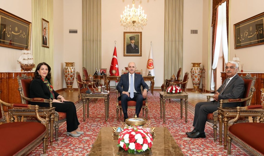 DEM Parti İmralı Heyeti, TBMM Başkanı Numan Kurtulmuş'u ziyaret etti.