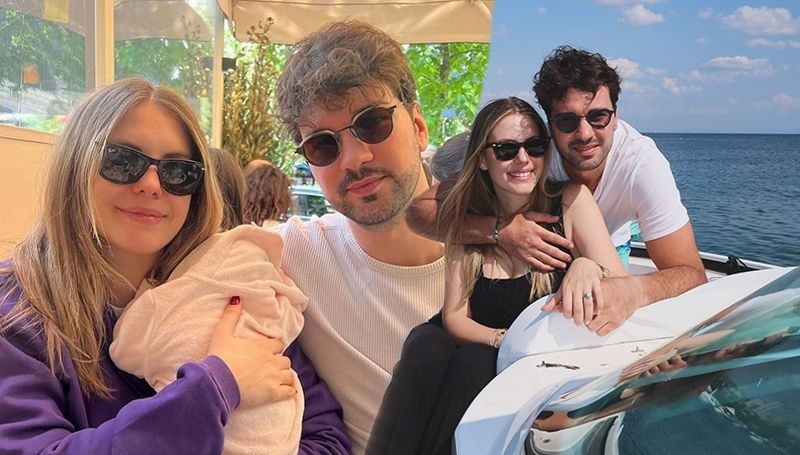 Ünlü oyuncu Eda Ece, eşi Buğrahan Tuncer ile teknede verdiği
