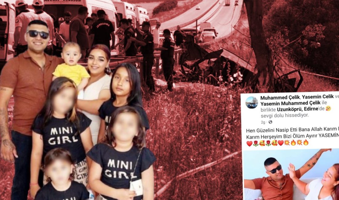 Edirne'de meydana gelen trafik kazasında beş kişi hayatını yitirdi. Kazada