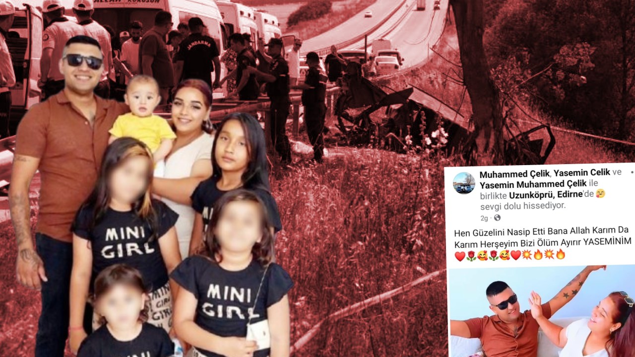 Edirne'de meydana gelen trafik kazasında beş kişi hayatını yitirdi. Kazada