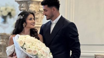 Oyuncu Hazal Çağlar ile Çaykur Rizespor'da forma giyen ulusal futbolcu