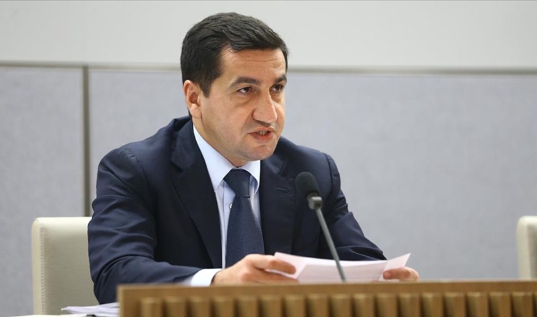 Azerbaycan Cumhurbaşkanı Yardımcısı Hikmet Hacıyev, Karabağ zaferi ile işgalden kurtarılan,