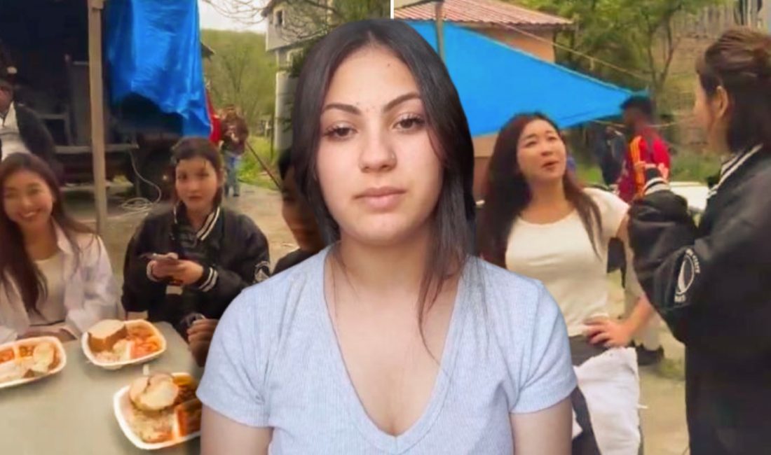 Bolu'da bir sokak düğününe gelen Koreli turistlerden yemek karşılığı para