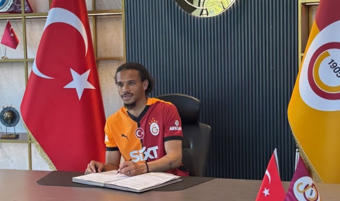 Galatasaray'ın yeni transferi Leroy Sane, kendisini 3 yıllığına sarı-kırmızılı yapan