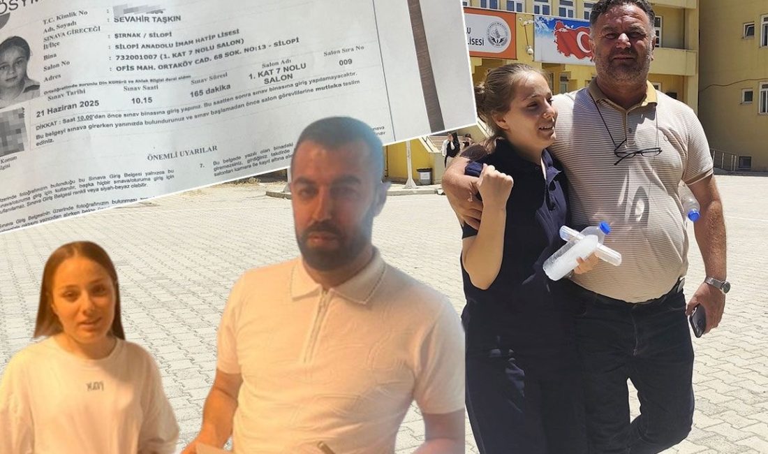 Şırnak'ın Silopi ilçesinde Temel Yeterlilik Testi’ne (TYT) girdiği okulun yanlış
