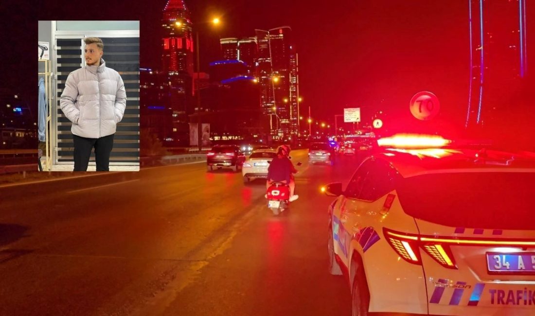 Ümraniye'de cipin geriden çarptığı taksi, bariyerlere vurdu. Kazada, taksi sürücüsü