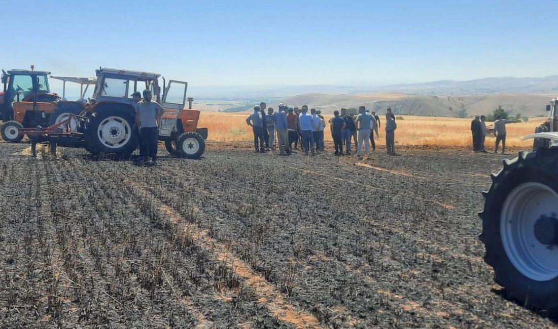 Yozgat’ın Sorgun ve Sarıkaya ilçelerinde çıkan yangında ekili yerler küle
