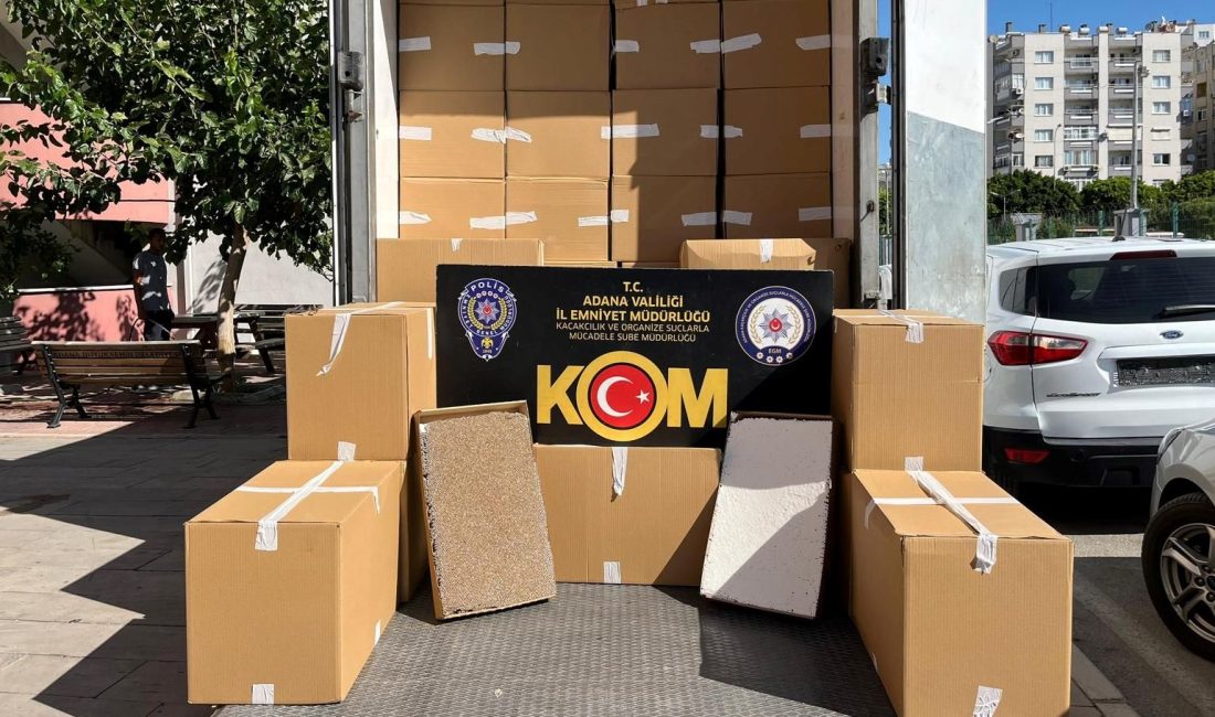 Adana'da 5 milyon 87 bin adet doldurulmuş sigara ele geçirildi.