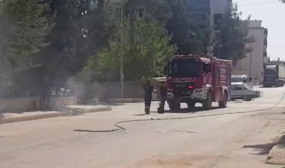 Termometrelerin 45 dereceyi gösterdiği Adıyaman'da elektrik çizgisi çok sıcaklara dayanamadı.