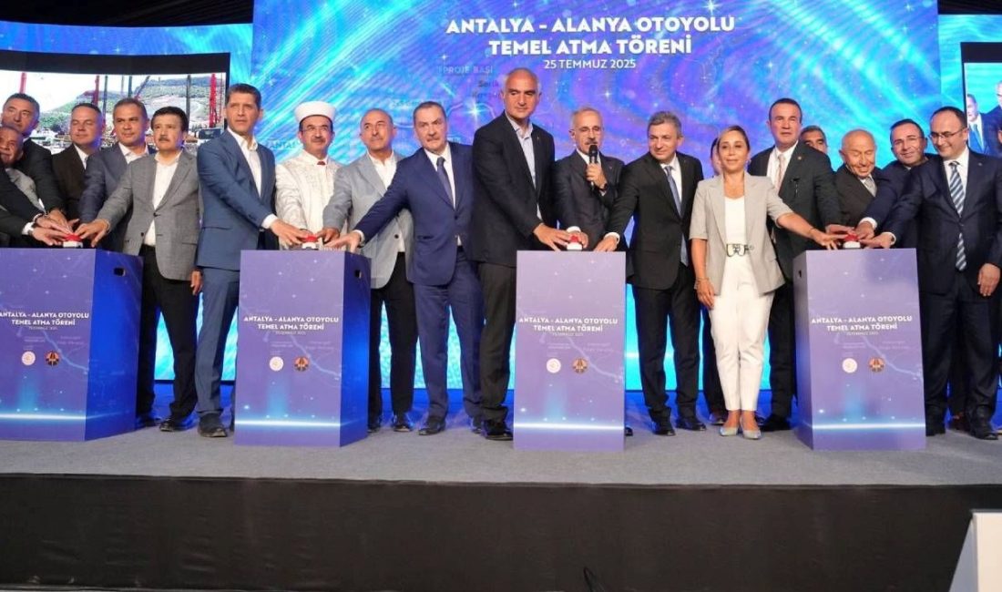 Kültür ve Turizm Bakanı Mehmet Nuri Ersoy, Antalya-Alanya Otoyolu Temel