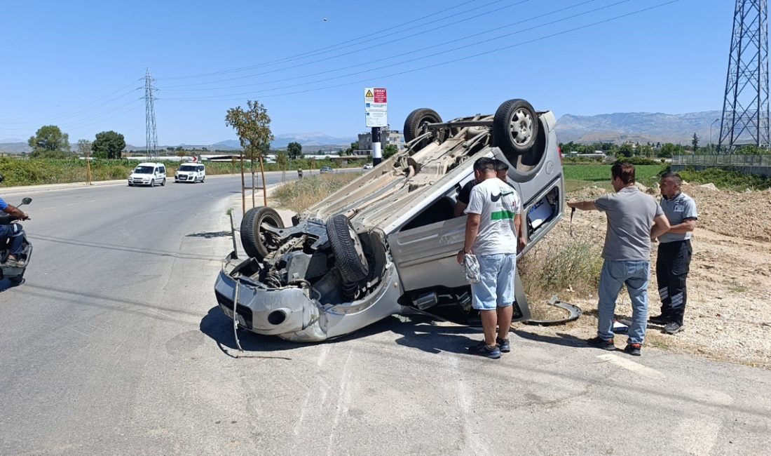 Manavgat'ta direksiyon hakimiyetini kaybederek takla atan ve akabinde 50 metre