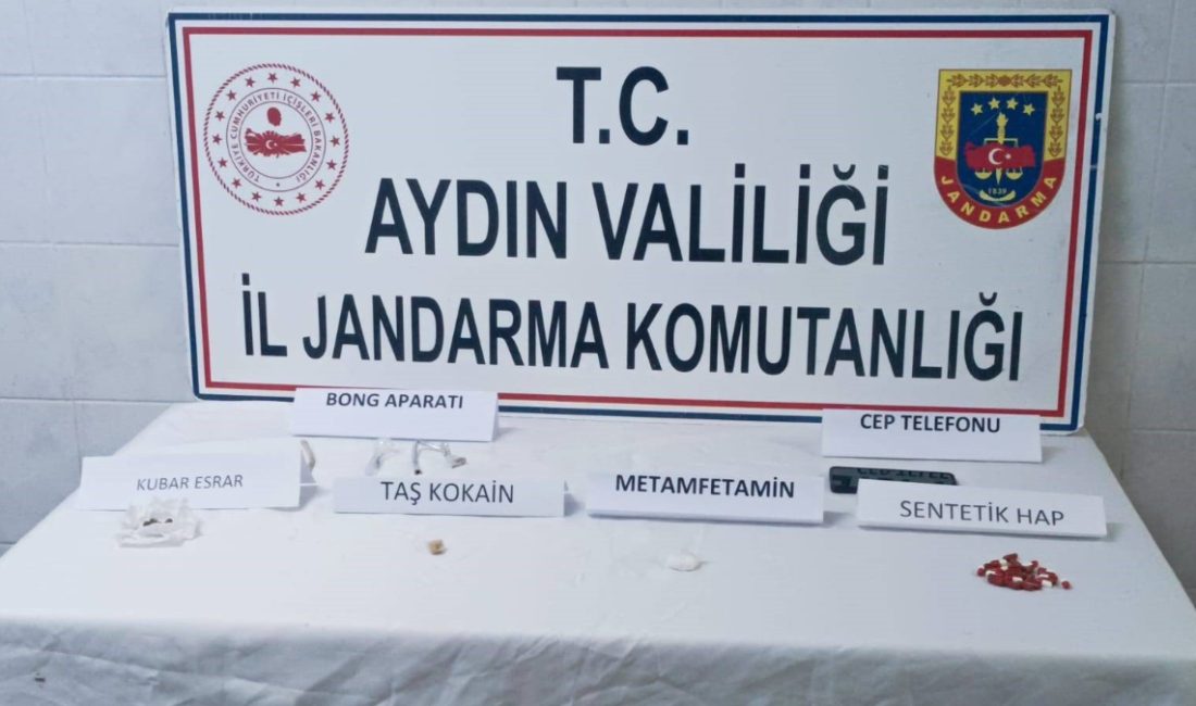 Didim ilçesinde jandarma takımlarının uyuşturucuya yönelik gerçekleştirdiği operasyonda gözaltına alınan