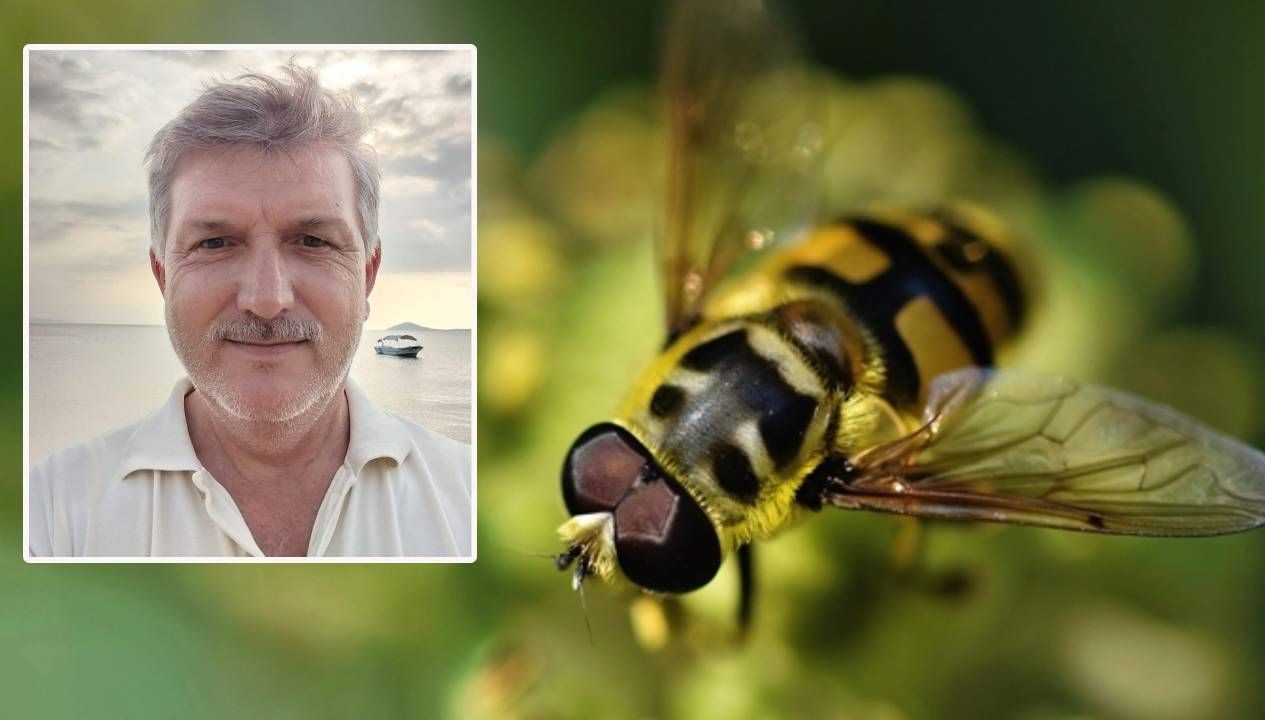 Balıkesir'de bahçesinde ot paklığı yapan iki çocuk babası Yılmaz Dolgun,