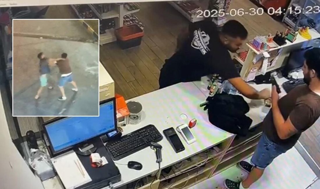 Bodrum'da bir akaryakıt istasyonu içerisinde bulunan markette veresiye sigara vermeyen