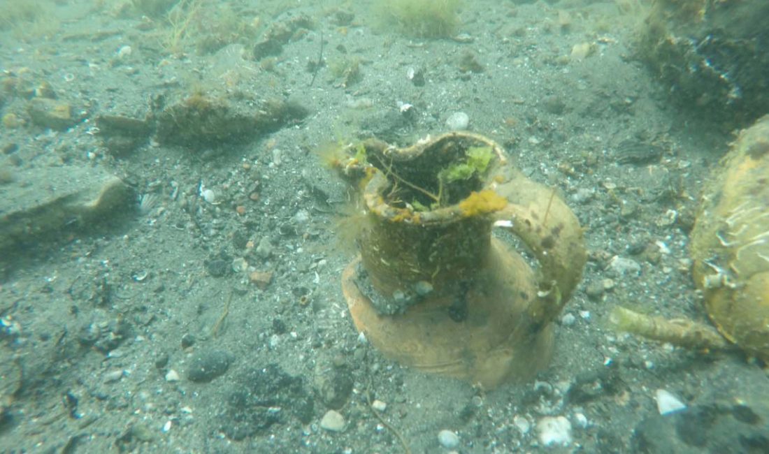 Çanakkale Biga'ya bağlı Kemer köyünde yapılan su altı çalışmalarında tarihe
