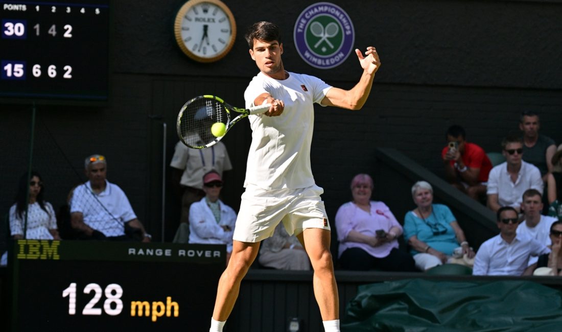Dönemin üçüncü grand slam tenis turnuvası Wimbledon'da Carlos Alcaraz, son