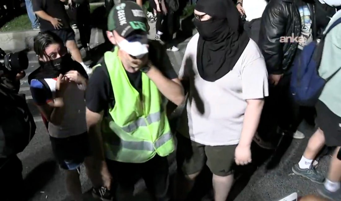 CHP'nin Saraçhane'deki olaylı mitinginde polise saldıran göstericilerden birinin 'Şeriat isteyenler