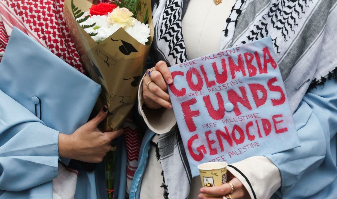 ABD’deki Columbia Üniversitesi’nde Filistin’e dayanak için hareket yapan 80’e yakın