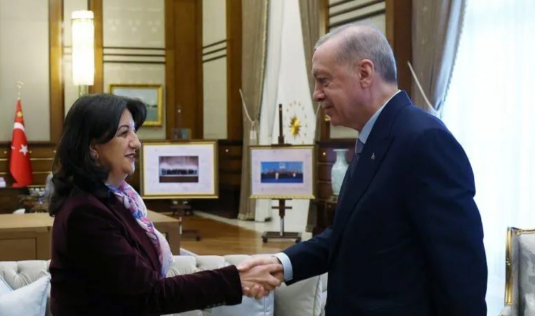 Cumhurbaşkanı Recep Tayyip Erdoğan, Beştepe'de DEM heyetiyle görüşüyor.