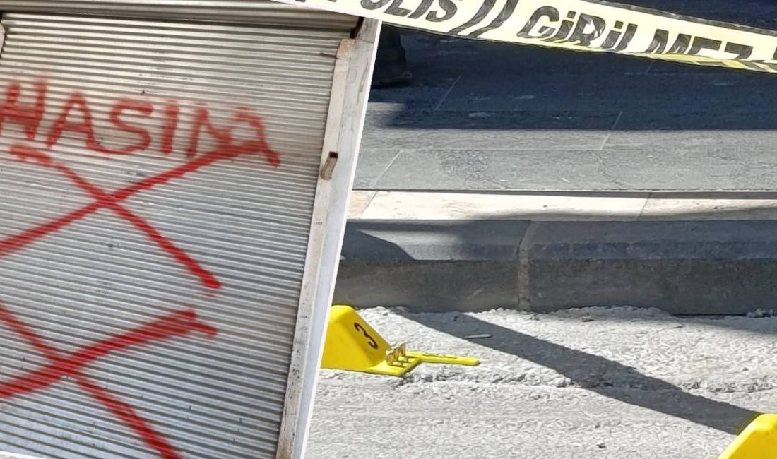 Adana'da kahvehane işletmecisi R.Ü., tartıştıkları için iş yerinin kepengine sprey
