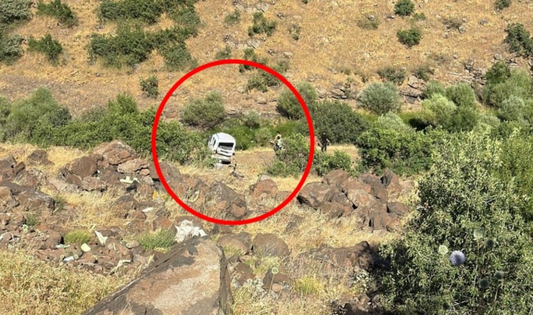 Elazığ'da denetimden çıkarak şarampole uçan hafif ticari aracın şoförü hayatını