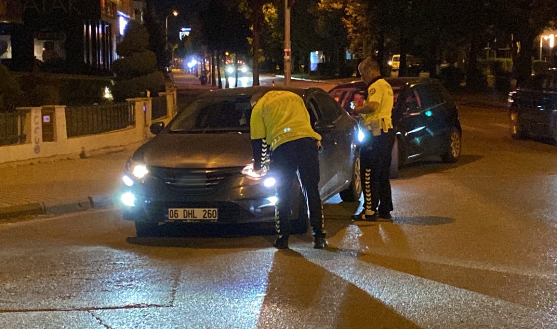 Tepebaşı ilçesinde çevirmeye takılan bir alkollü araç şoförüne 11 bin