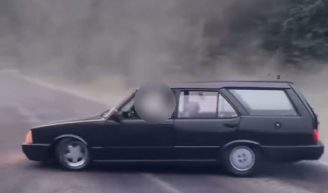 Yağlıdere ilçesinde el freniyle drift yaparak trafik güvenliğini tehlikeye atan