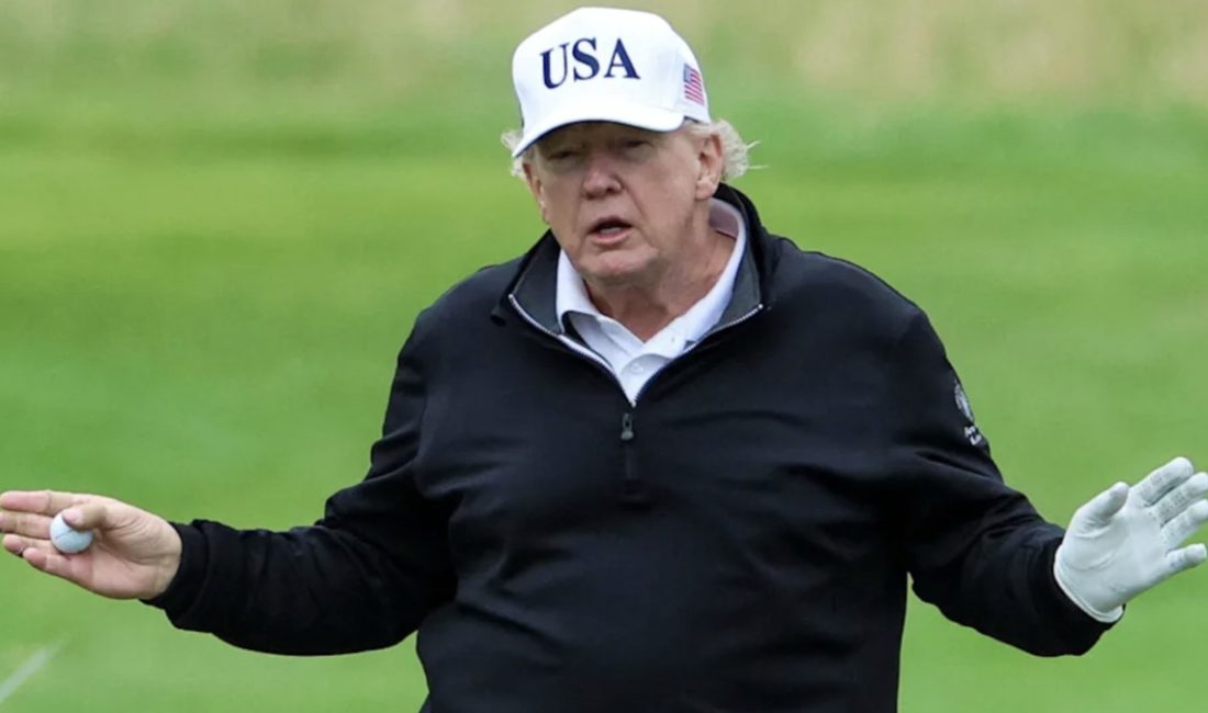 ABD Başkanı Donald Trump, Aberdenshire bölgesinde yeni golf tesisinin açılışında