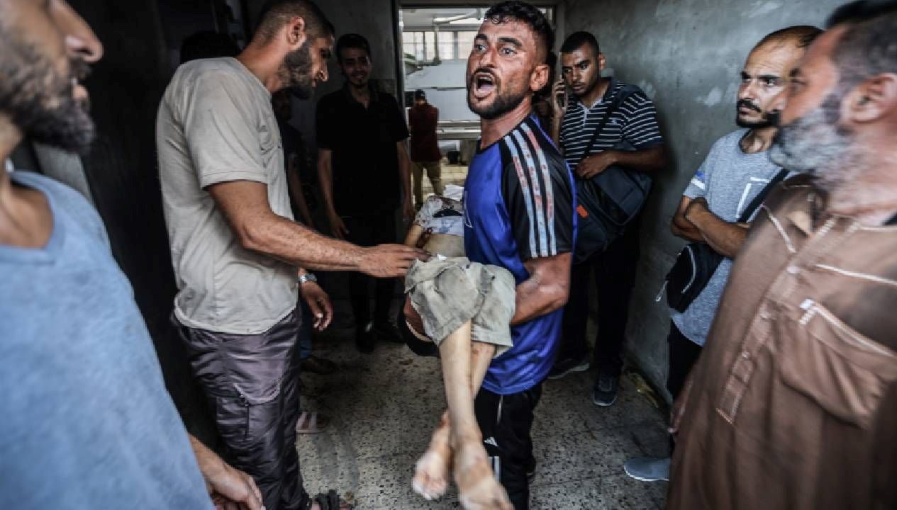 İsrail ordusunun dün Gazze Şeridi'nin çeşitli bölgelerine düzenlediği akınlarda ortalarında