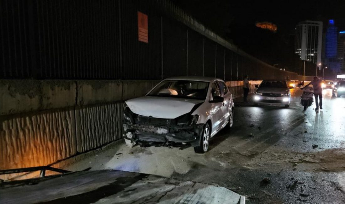 İstanbul Sarıyer'de makas atarak ilerleyen şoförün neden olduğu zincirleme trafik
