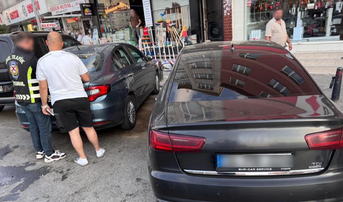 Ümraniye’de, aksi tarafa girerek trafiği tehlikeye atan ve aracının ‘emniyet