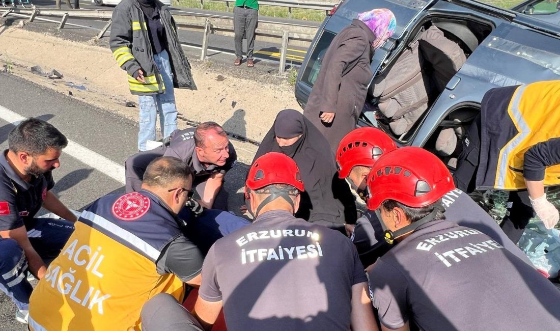 Erzurum-Pasinler yolu üzerinde meydana gelen trafik kazasında 5 kişi yaralandı.