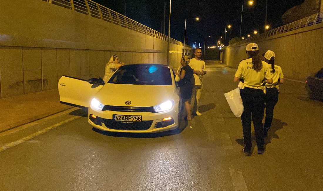 Selçuklu ilçesinde alkollü araç sürmekten 2. kere ehliyetine el konulan