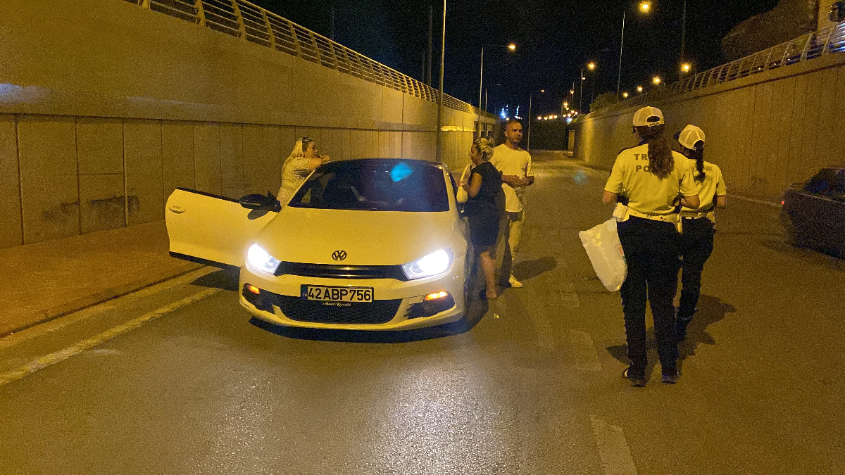 Selçuklu ilçesinde alkollü araç sürmekten 2. kere ehliyetine el konulan