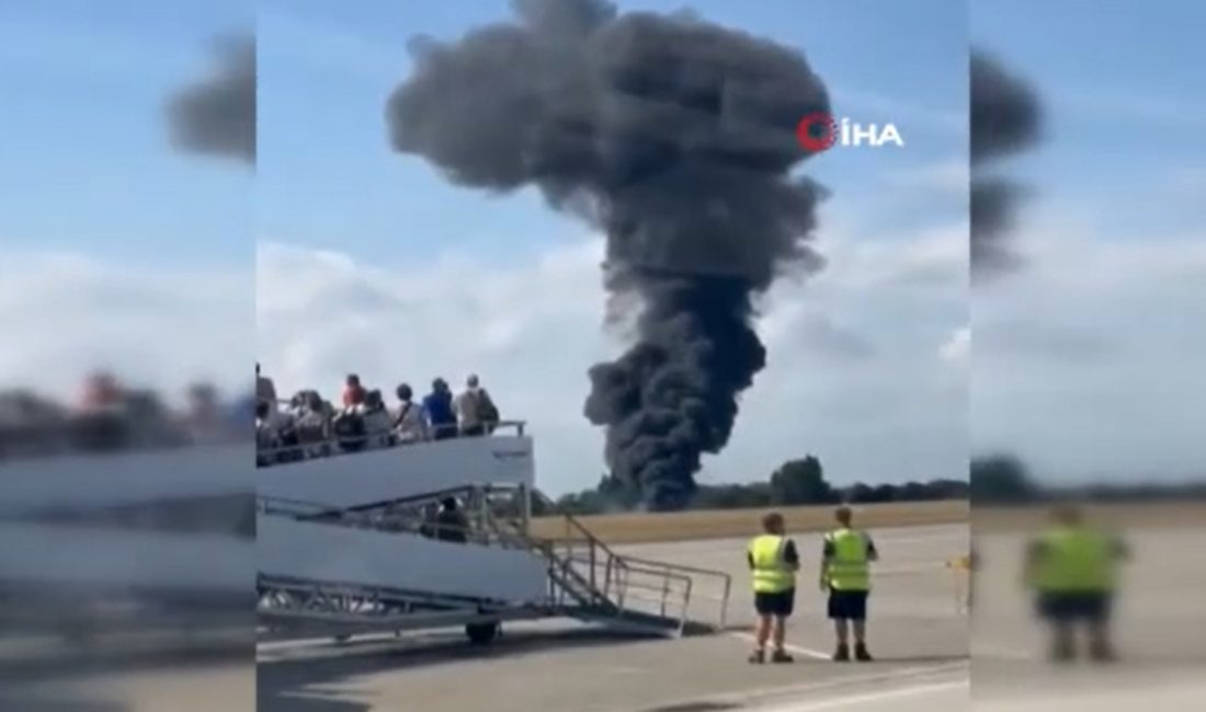 İngiltere’nin başşehri Londra’da bir yolcu uçağı, havalandıktan saniyeler sonra düştü.