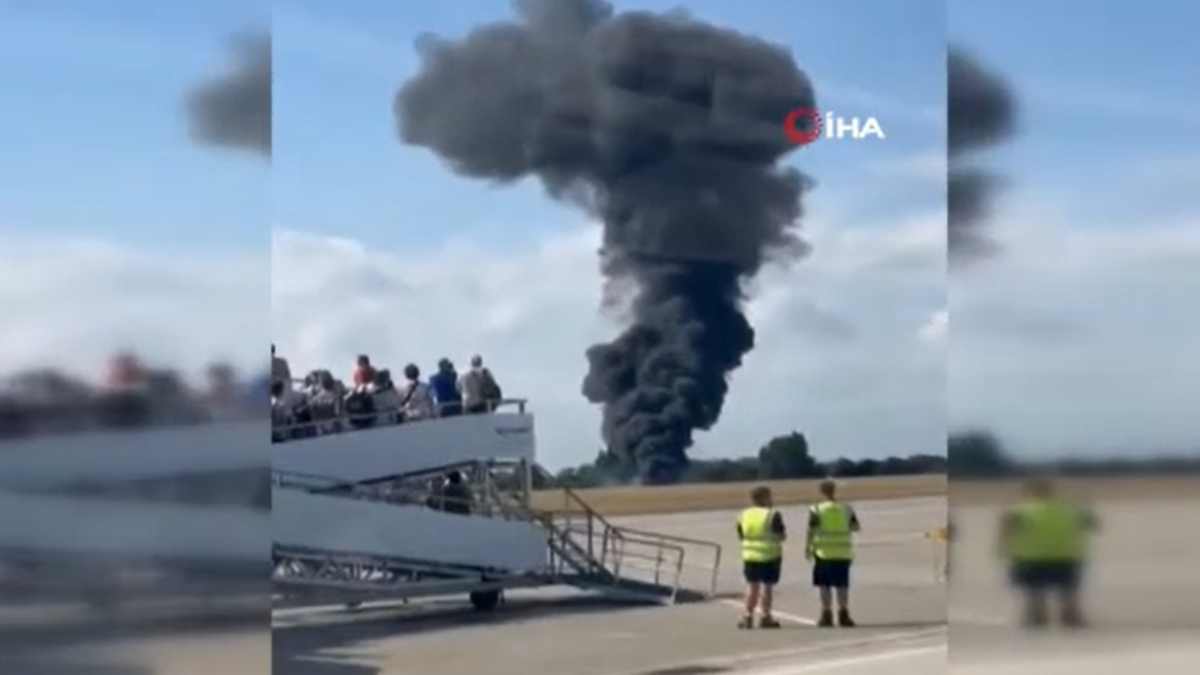 İngiltere’nin başşehri Londra’da bir yolcu uçağı, havalandıktan saniyeler sonra düştü.