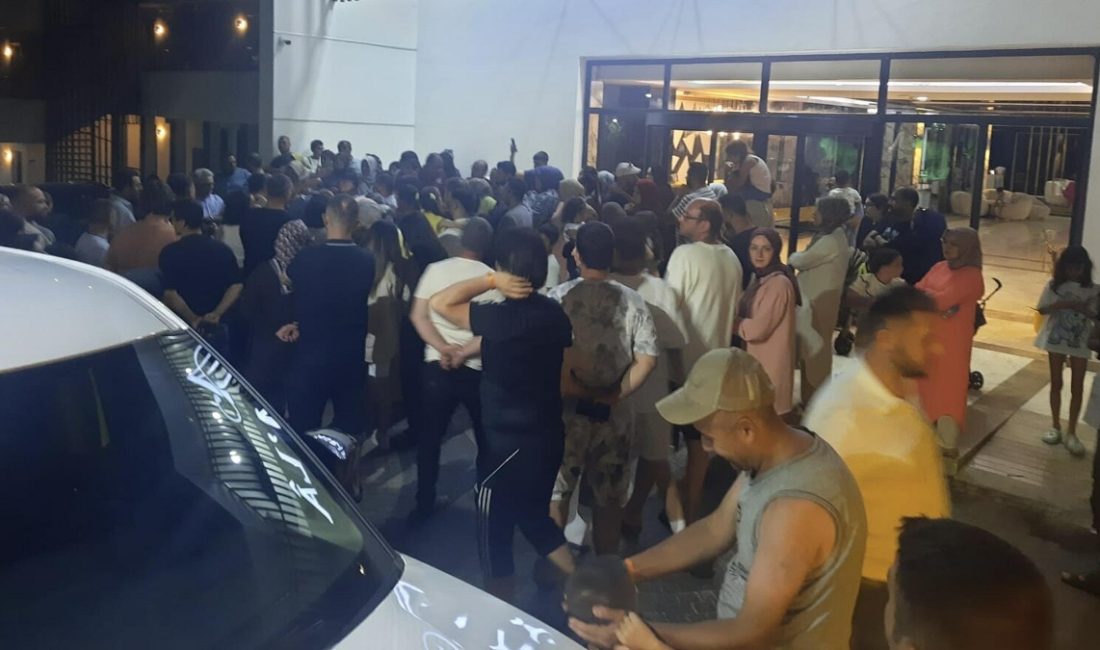 Bodrum ilçesinde bir otelde konaklayan yerli ve yabancı yaklaşık 200