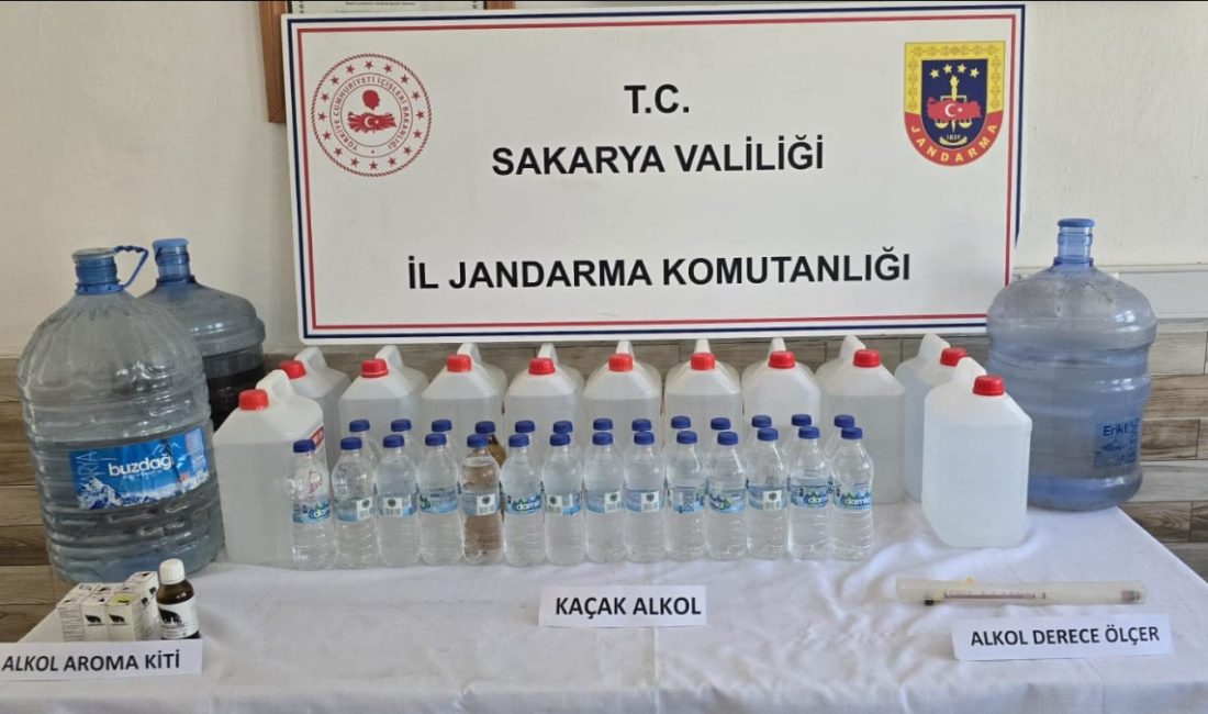 Karasu ilçesinde uydurma içki ürettiği belirlenen 59 yaşındaki bir şahıs,