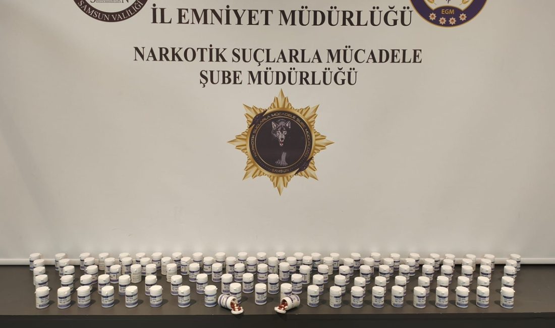 Tekkeköy ilçesinde düzenlenen operasyonda kargo paketi içinde 6 bin 552