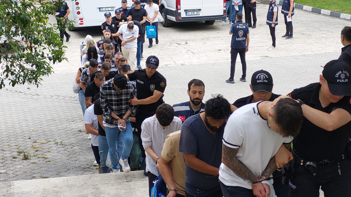 Samsun merkezli 12 vilayette yasa dışı bahis operasyonunda gözaltına alınan