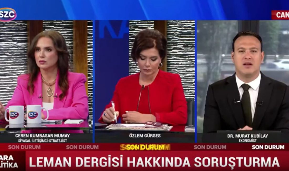 Sözcü TV'ye katılan bir ekonomistin Leman isimli kelamda mizah mecmuasının